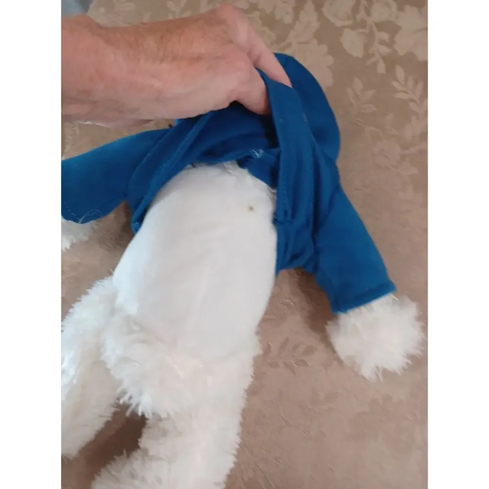 Seattle White Teddy Bear Plush Stuffed Blue Hoody 15